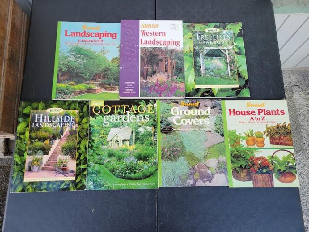 Vintage Sunset Landscaping Gardening Lot Of (7) Color PB USA Illustrated Garden